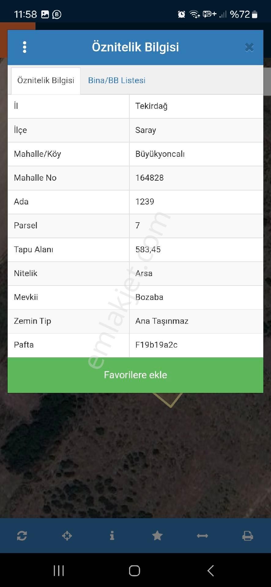 Saray Bozoba Satılık Konut İmarlı 583 M2 Arsa