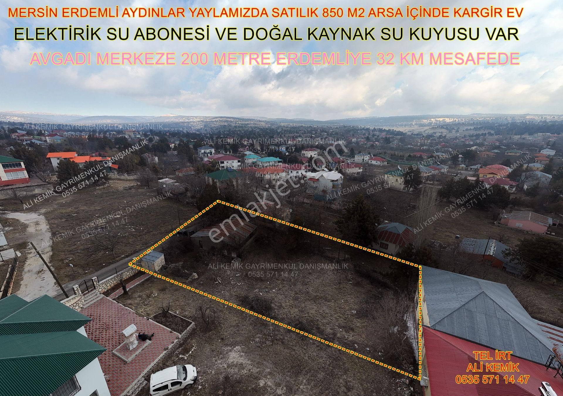 Erdemli Aydınlar Satılık Müstakil Ev Erdemli Avgadı Yaylasında 850 M2 Arsa İçinde Kargir Müstakil Ev