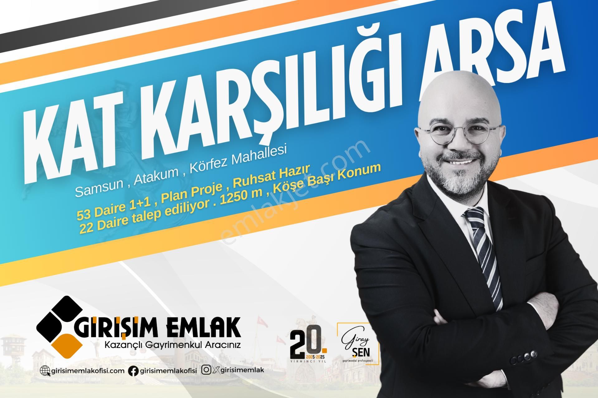 Kat Karşılığı Projeli Ruhsatlı 53 Adet 1+1 Köşe Başı