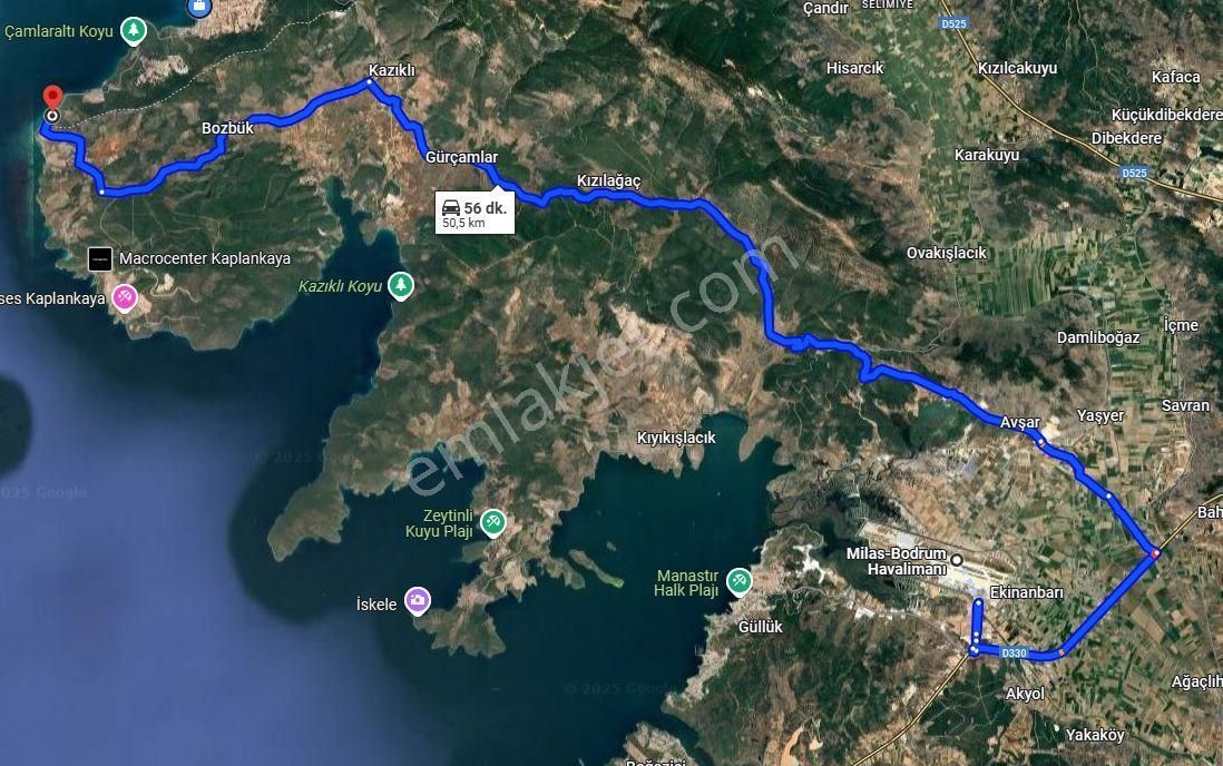 Didim Akbük'te Denize Sıfır Köşe Başında Satılık Arsa - Görsel 2