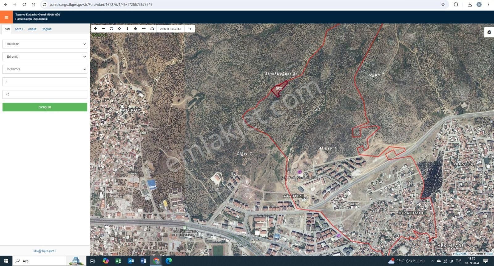 Arslan Emlaktan Balıkesir Edremit Merkezde 5.100 M2 Zeytinlik - Görsel 3