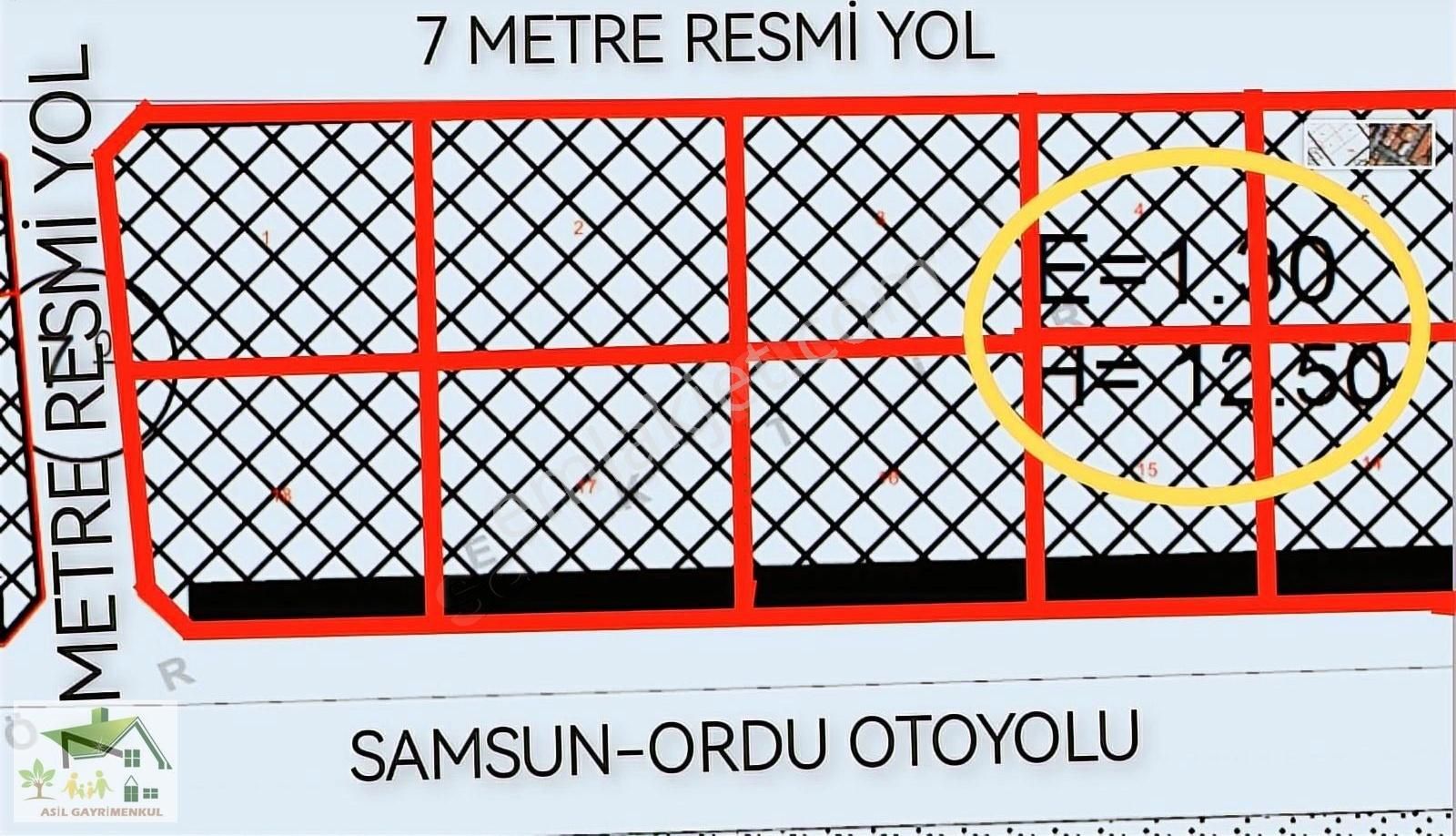 Çarşamba Dikbıyık Satılık Ticari İmarlı Samsun Çarşamba Dikbıyık Otobana Cephe 2.550 M2 Ticari İmar Arsa