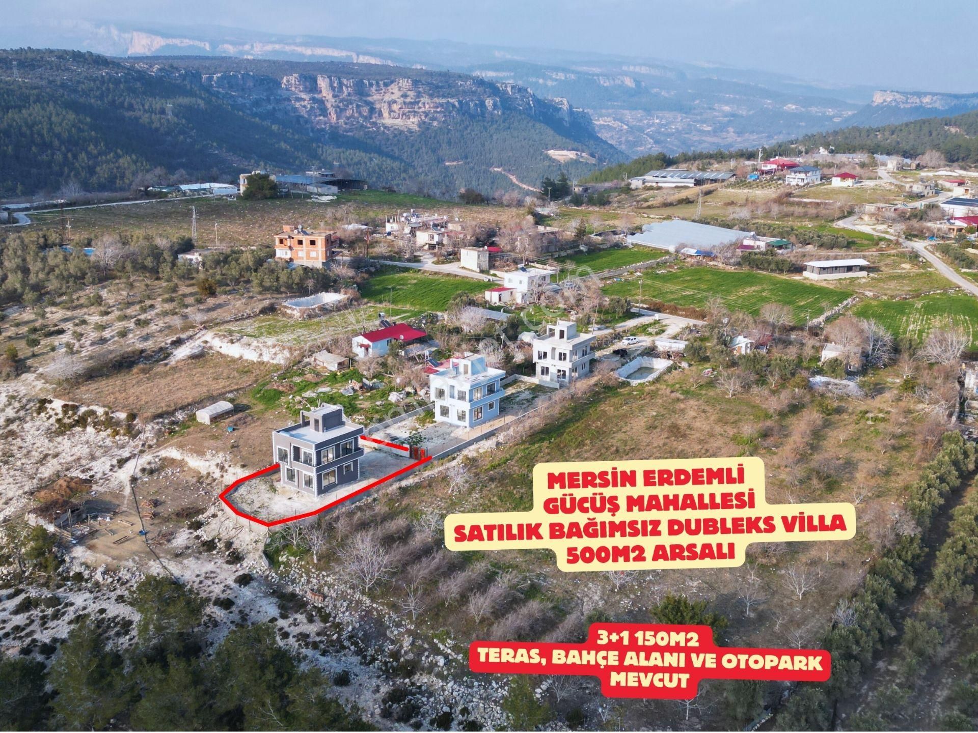 Erdemli Gücüş Satılık Villa Thor'dan Satılık Erdemli Gücüş 3+1 500m2 Arsalı Bağımsız Villa