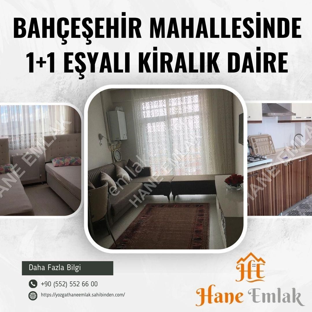 Yozgat Merkez Bahçeşehir Kiralık Daire Hane Emlak'tan Bahçeşehirde 1+1 Eşyalı Kiralık Daire