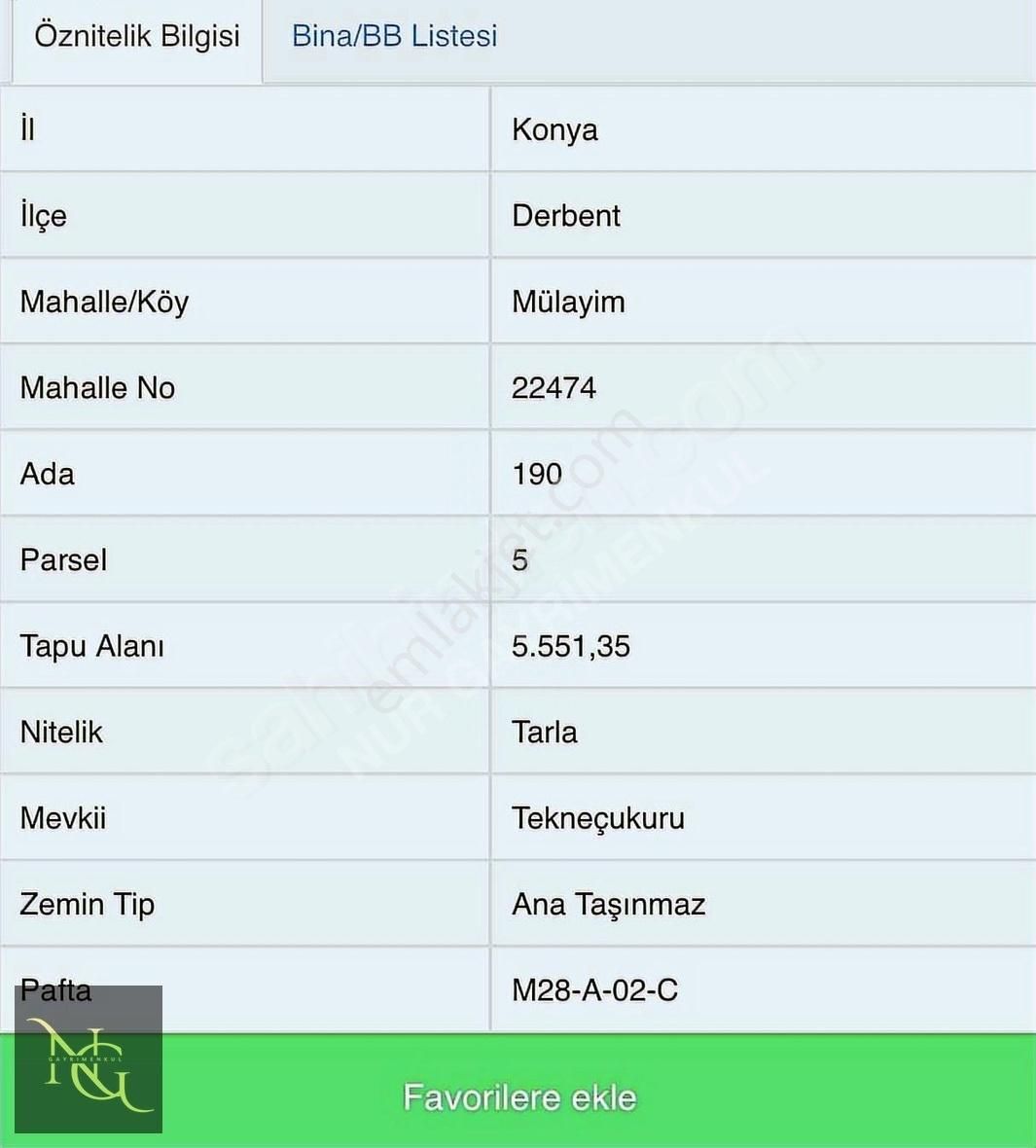 Derbent Mülayim Satılık Tarla Dertbent Mülayimde 5500m2 Müstakil Parsel