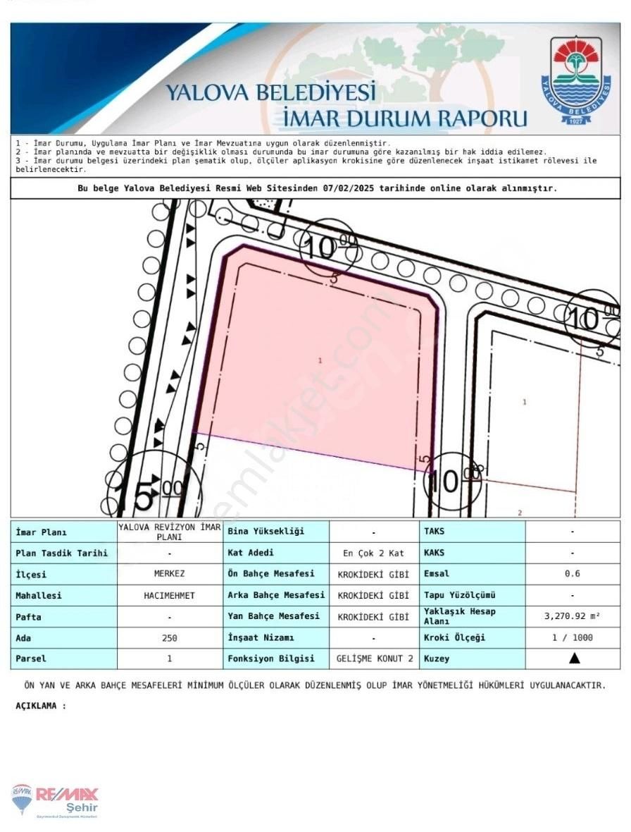 Yalova Merkez Kazım Karabekir Satılık Tarla Yalova Merkez'de İmarlı Satılık 2 Parsel