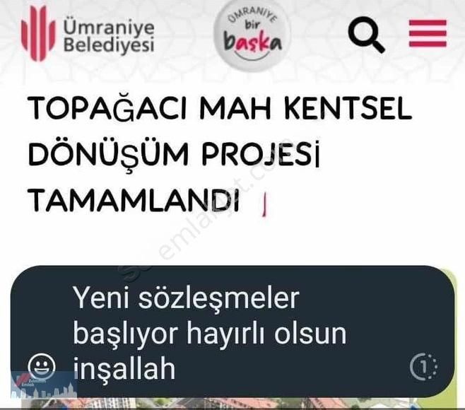 Ümraniye Topağacı Satılık Tarla Ümraniye Topağacı Mh.100 M2 Ada Bazında İmarlı Satılık Arsa