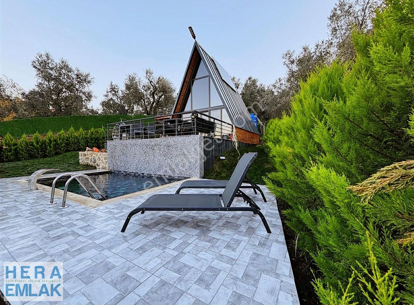 Müstakil Bahçeli Havuzlu, Çelik Konstrüksiyonlu, Ahşap, Taş Ev - Görsel 15