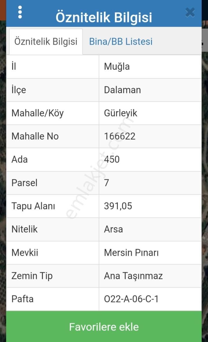 Dalaman Dost Emlaktan Gürleyikte 391 M² Konut İmarlı Acil Satılık Arsa - Görsel 3