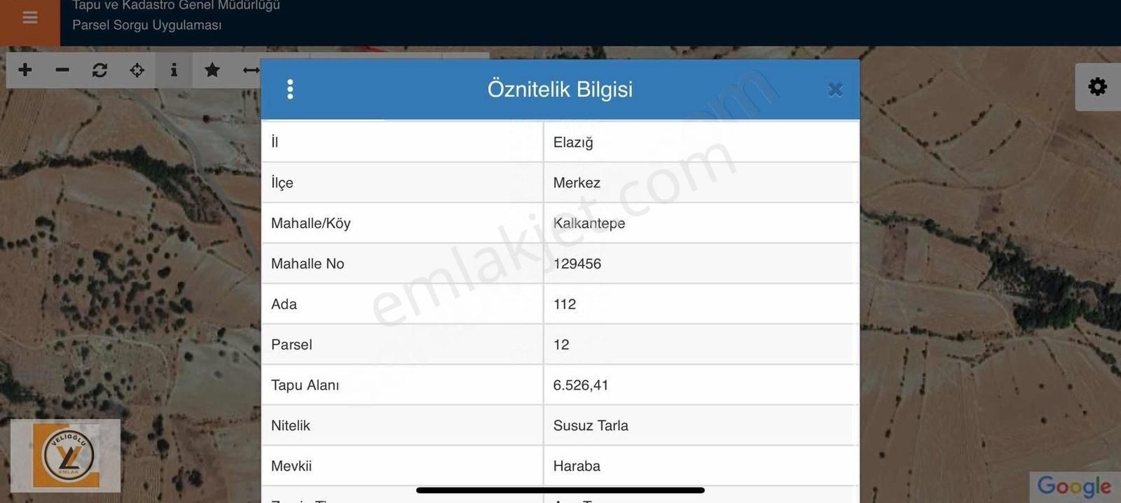 Elazığ Merkez Balpınar Köyü (Kayalar) Satılık Tarla Elazığ Balpınar - Kalkantepe Köyünde Satılık Fırsat Tarla