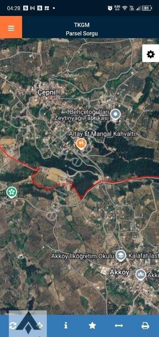 My Ekipdenbursa Mudanya Çepni De Yol Su Elektirik Sorunu Olmayan Yola Cephe Arazi Tam Yatırımlık - Görsel 9