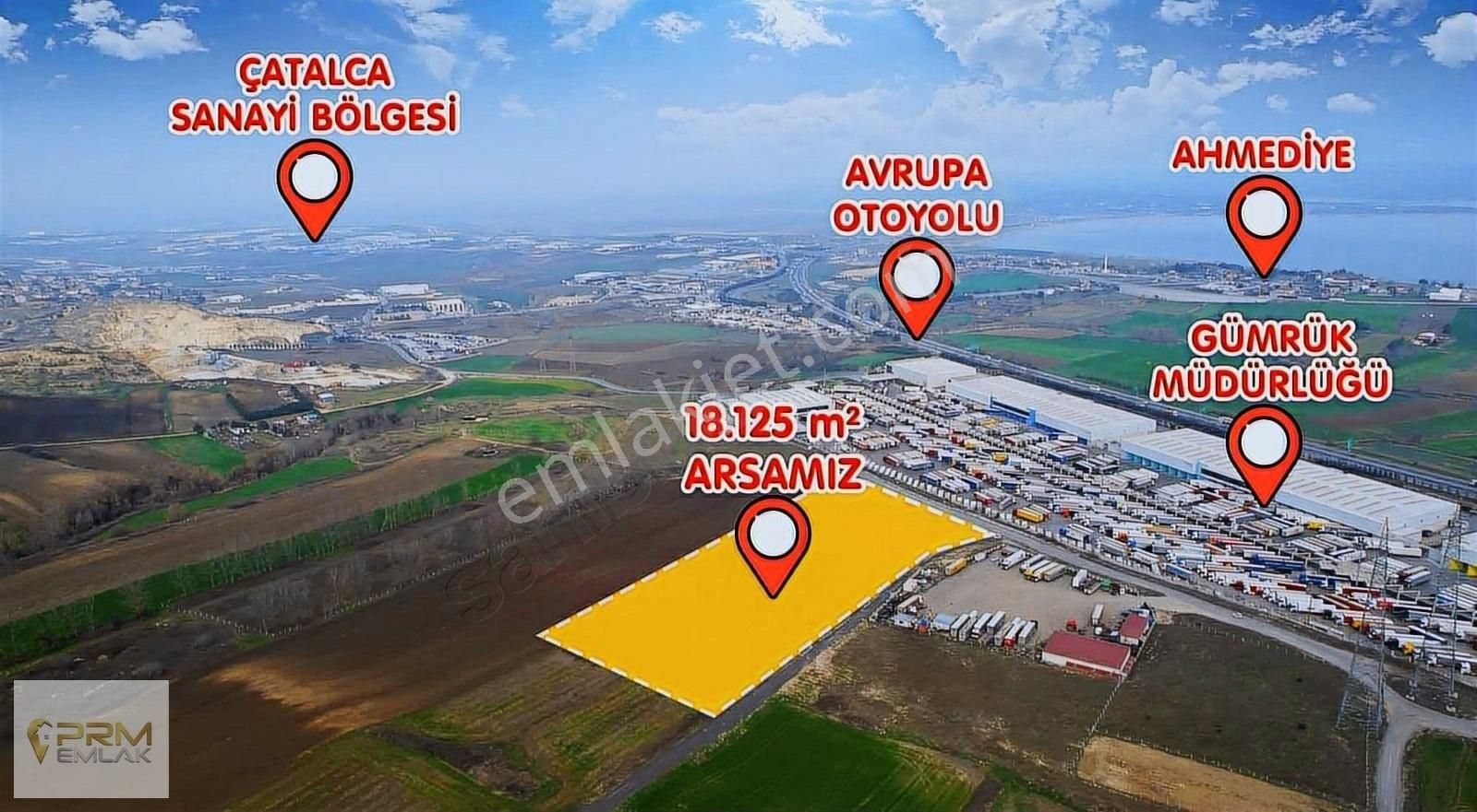 Prm Emlaktan Muratbey Gümrük Bölgesi İmarlı 18.250 M2 Arsa - Görsel 3