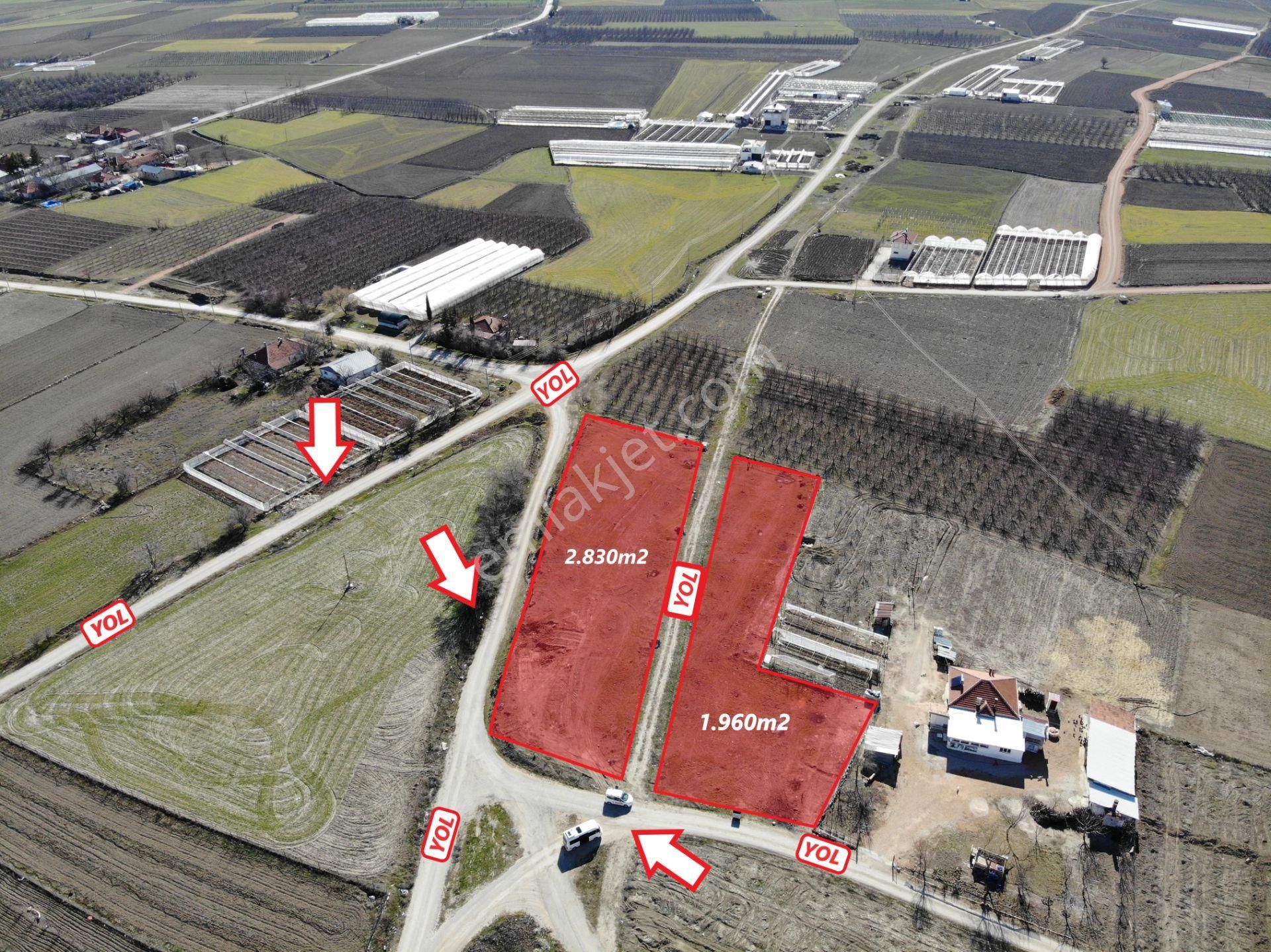 Elmalı Eymir Mahalle Merkezinde Yola Cephe Yan Yana 1.960m2 Ve 2.830m2 Satılık Tarlalar - Görsel 2