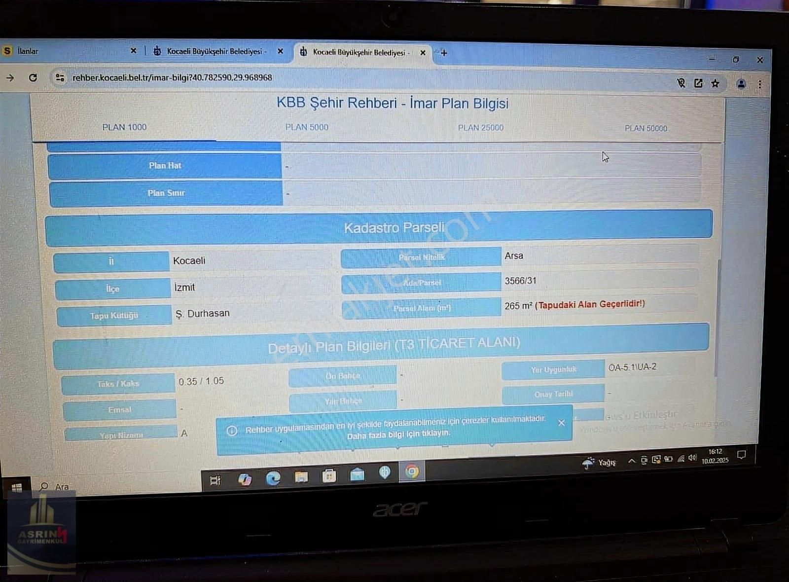 İzmit Yenişehir Mah 265 M2 Resmi Yollu Ticari Arsa - Görsel 4