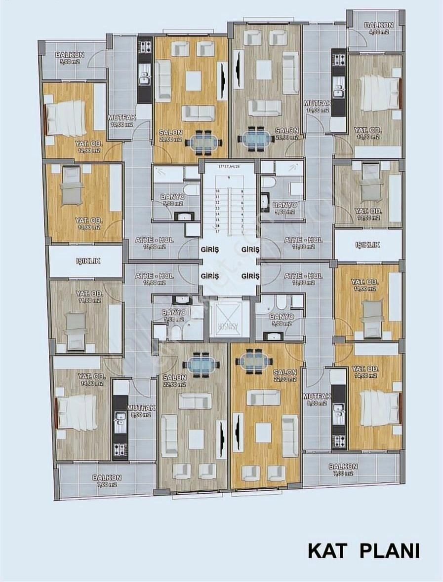 Barborosta Deniz Manzaralı Lüks 2+1 Ve 2+2 Dubleks Seçenekleri - Görsel 4