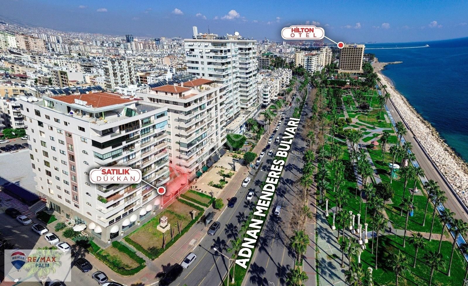 Yenişehir Palmiye Satılık Dükkan & Mağaza Remax Palm'den Adnan Menderes Bulvarı'nda 820m2 Eşsiz Dükkan