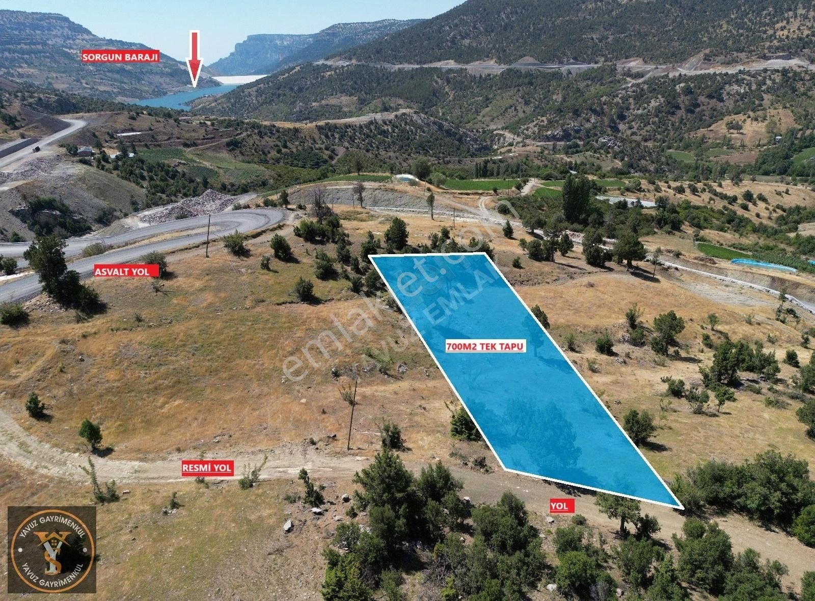 Erdemli Sorgun Satılık Konut İmarlı 700m2 Baraj Manzaralı Arsa