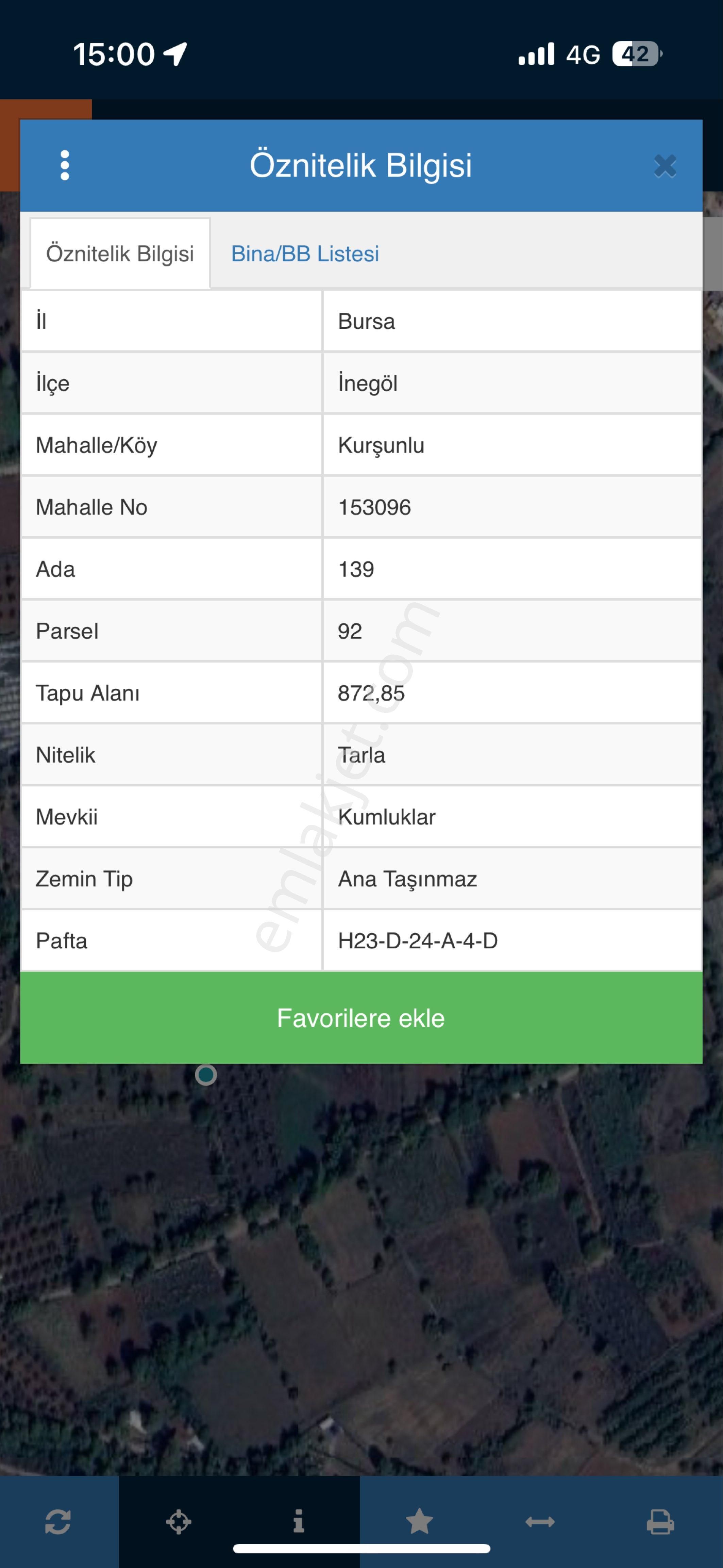 İnegöl Kurşunlu Mh Satılık Tarla - Görsel 2
