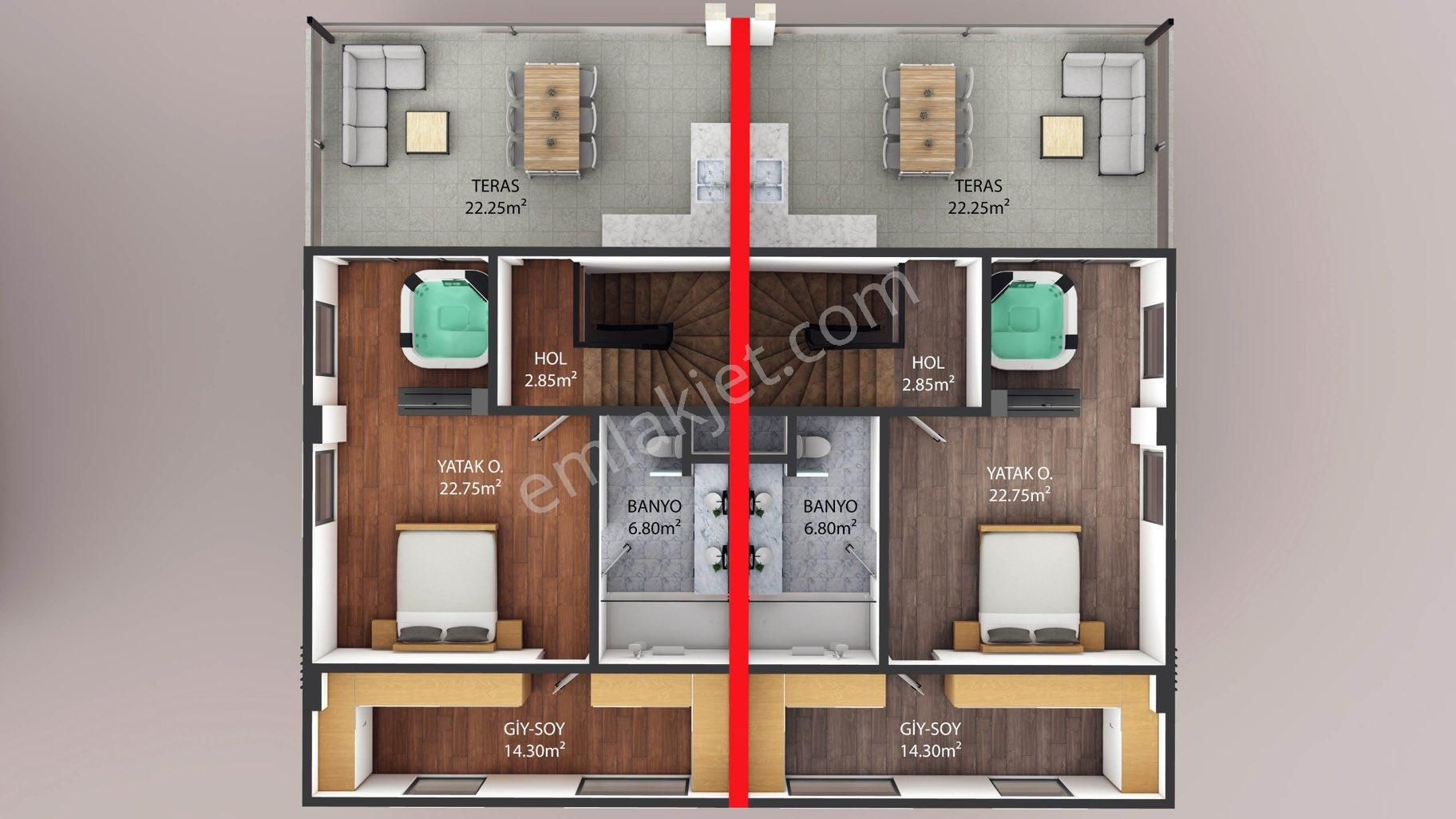 Çerlide Doğayla İç İçe 1.sınıf Tripleks Villa - Görsel 10