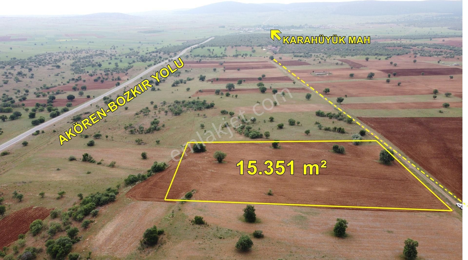 Akören Ağalar Satılık Tarla Konya Akören Ağalarda Asfalta Bir Parsel 15.351 M² Müstakil Tapulu Tarla