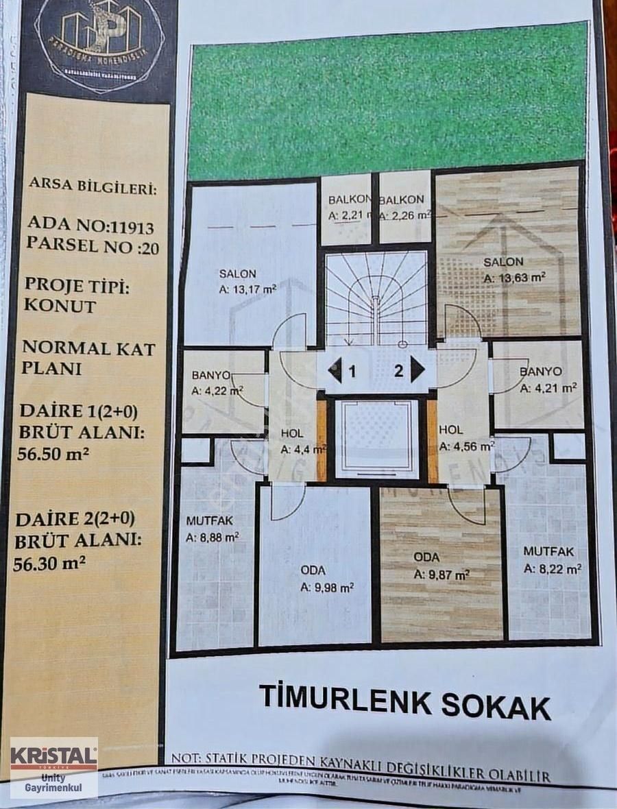 Esentepe Mah Sıfır Arakat Satılık 2+0 Daire