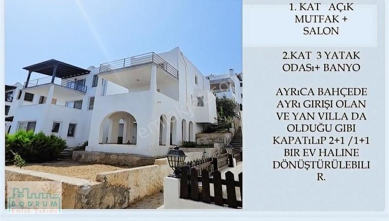 Milas Boğaziçi Kiralık Müstakil Ev Bodrum Boğaziçi Kiralık 3+1 Dubleks Bahçeli Kiralık Villa