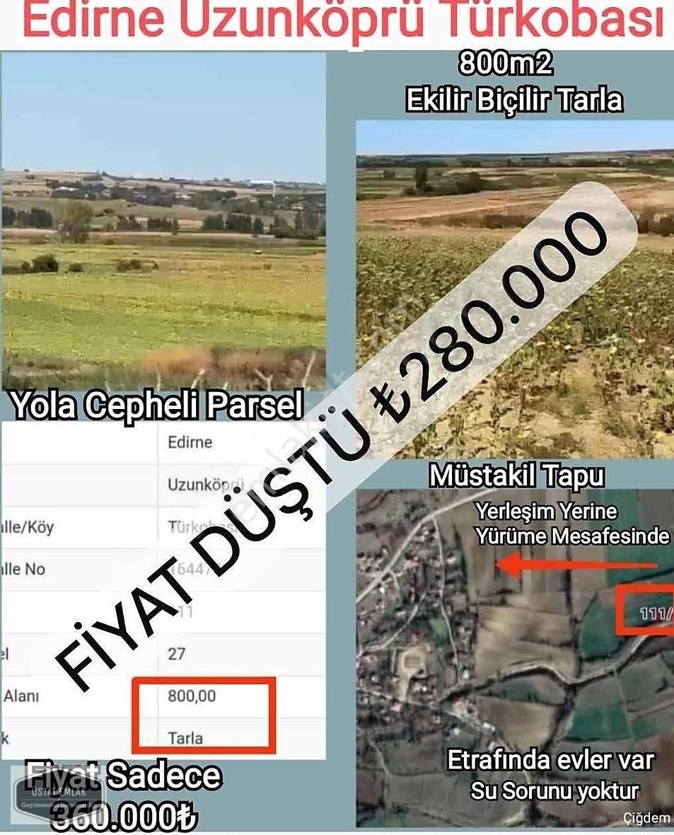 Uzunköprü Türkobası Köyü Satılık Tarla Aldın Aldın Fiyat Düştü Uzunköprü Türkobasında Evlerin Yanı Acil