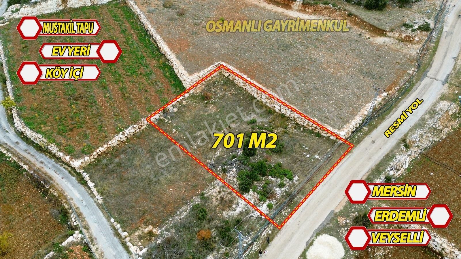 Erdemli Veyselli Satılık Tarla Erdemli Veyselli 700 M2 Satılık Yaylalık Ev Yeri Arsa