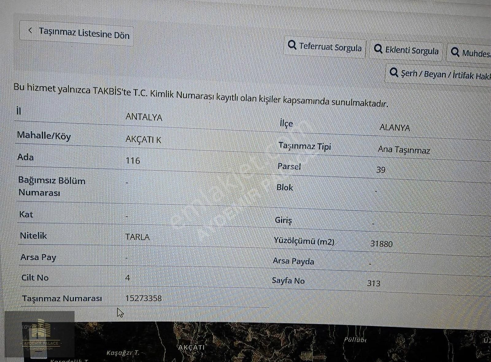 Alanya Akcatı Mh Baraj Manzaralı 2 Dönüm Tarla - Görsel 3