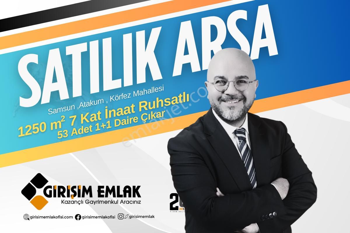 53 Adet 1+1 Projeli Ruhsatlı 1250 M2 Köşe Başı Arsa