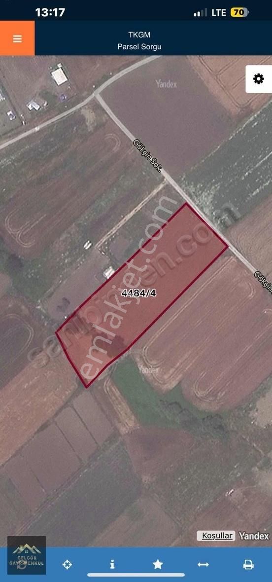 Silivri Gazitepe Satılık Tarla Silivri Gazitepe'de Yola Cephe Tek Tapu 4996m2 Fısrat Arsa