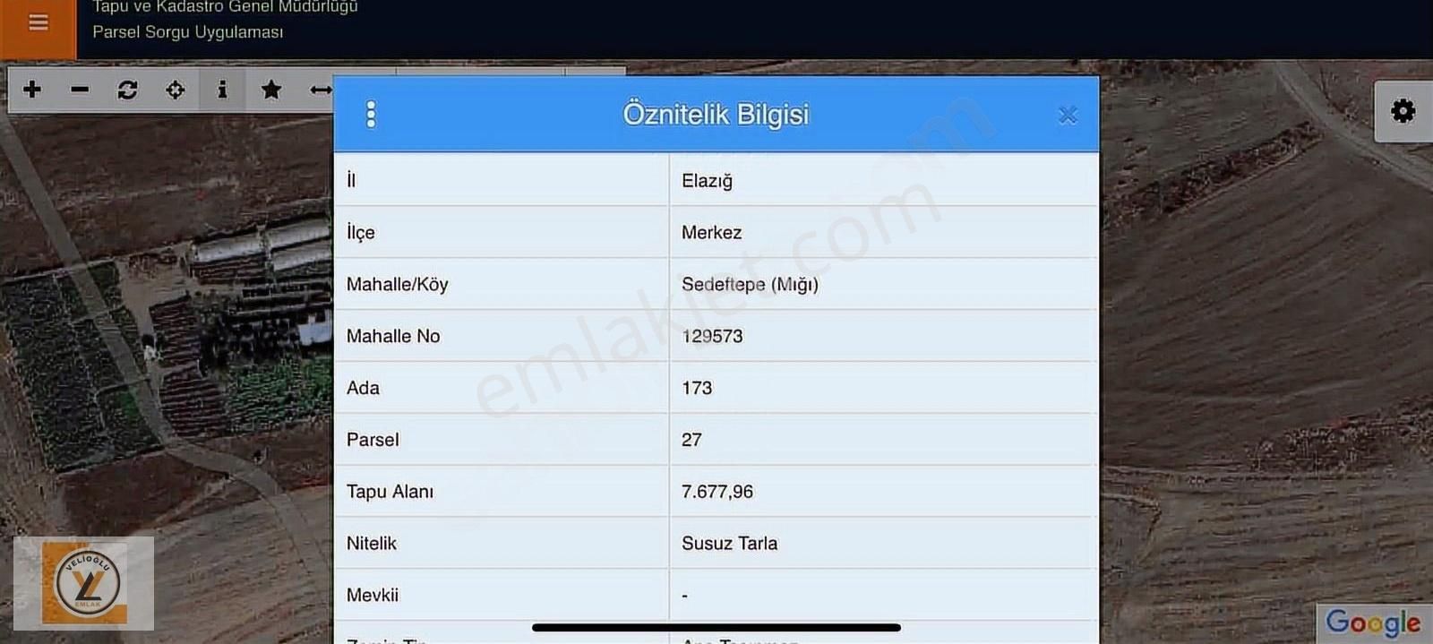 Elazığ Merkez Sedeftepe Köyü Satılık Tarla Elazığ Sedeftepe Köyünde Satılık Fırsat Tarla