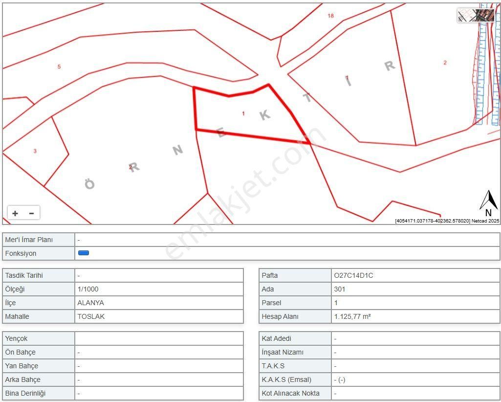 Satılık 10.260 M² İkiz Tarla, Alanya-toslak - Görsel 12