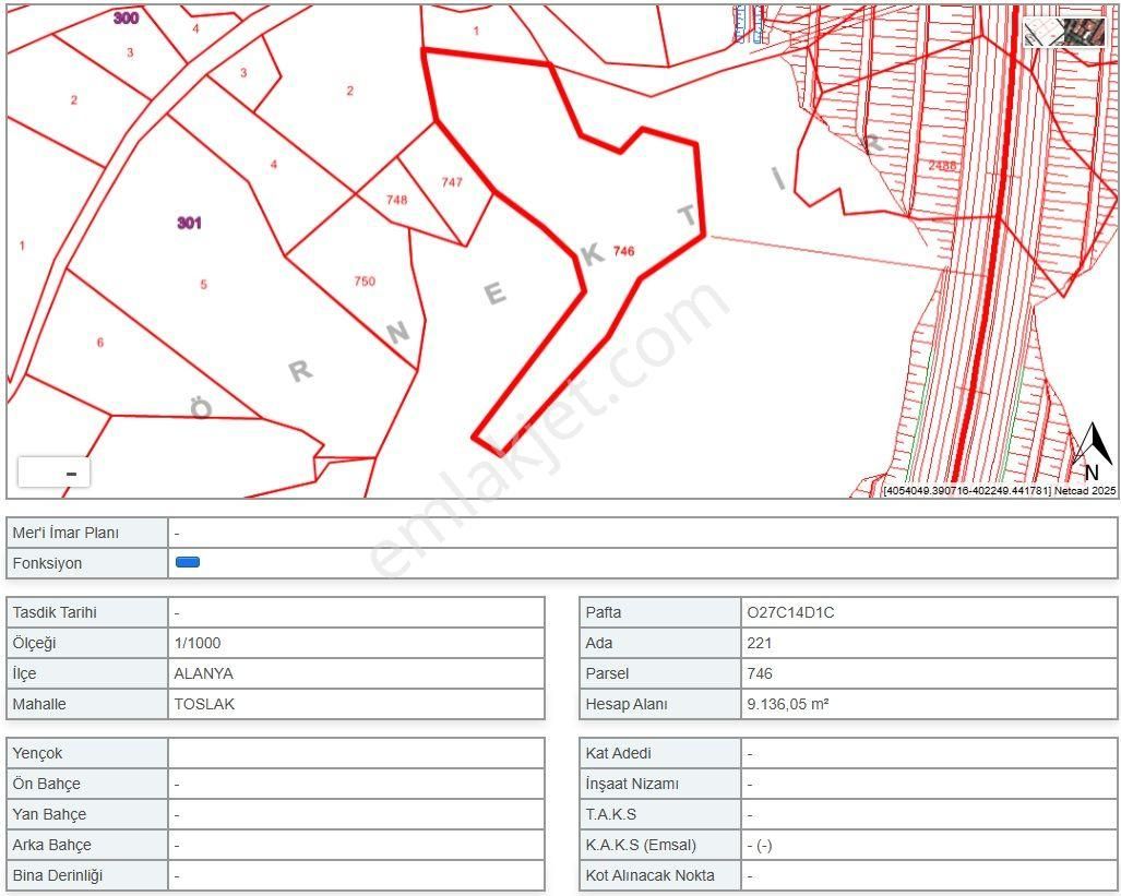 Satılık 10.260 M² İkiz Tarla, Alanya-toslak - Görsel 13