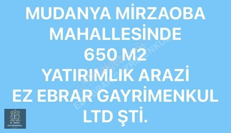 Mudanya Mirzaoba Satılık Zeytinlik Bursa Mirzaoba Mahallesinde 650 M2 Yatırımlık Arazi