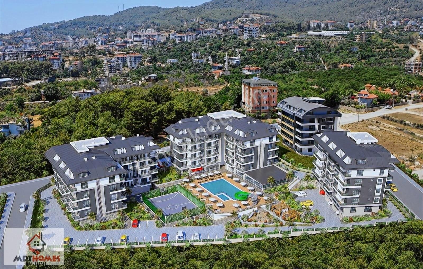 Alanya Oba Satılık Daire Alanya Olive Resort Sitesinde Satılık 1+1 Sıfır Daire