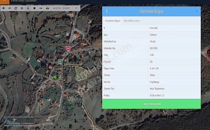 Gebze Ahatlı Da Konut İmarlı Satılık 852 M2 Köy İçine Yakın Arsa - Görsel 3