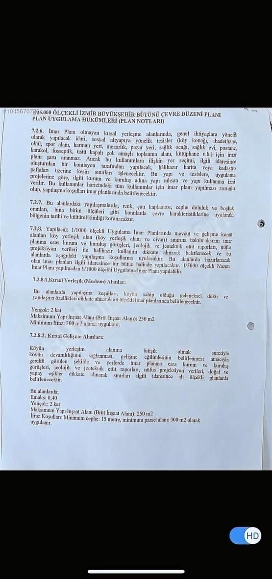 Kemalpaşa Sarılar Köyünde Villa İmarlı Arsa - Görsel 2