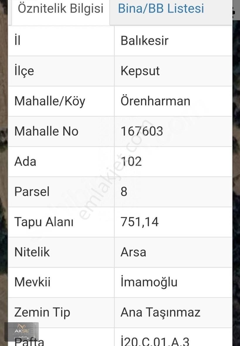 Kepsut Örenharman Satılık Tarla İddia Ediyoruz Kepsut Bölgesinin En Ucuz Arsası Satılıktır