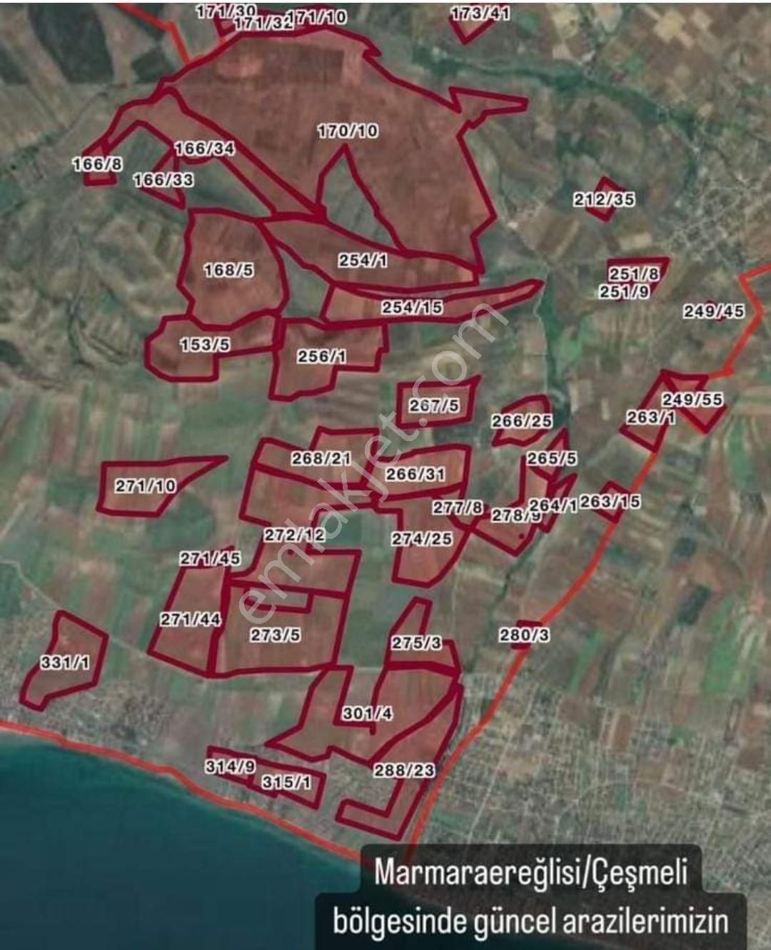 Marmaraereğlisi Çeşmeli Satılık Tarla Fırsat Bayram Kampanyası Tekirdağ Çeşmeli Satılık Arsa