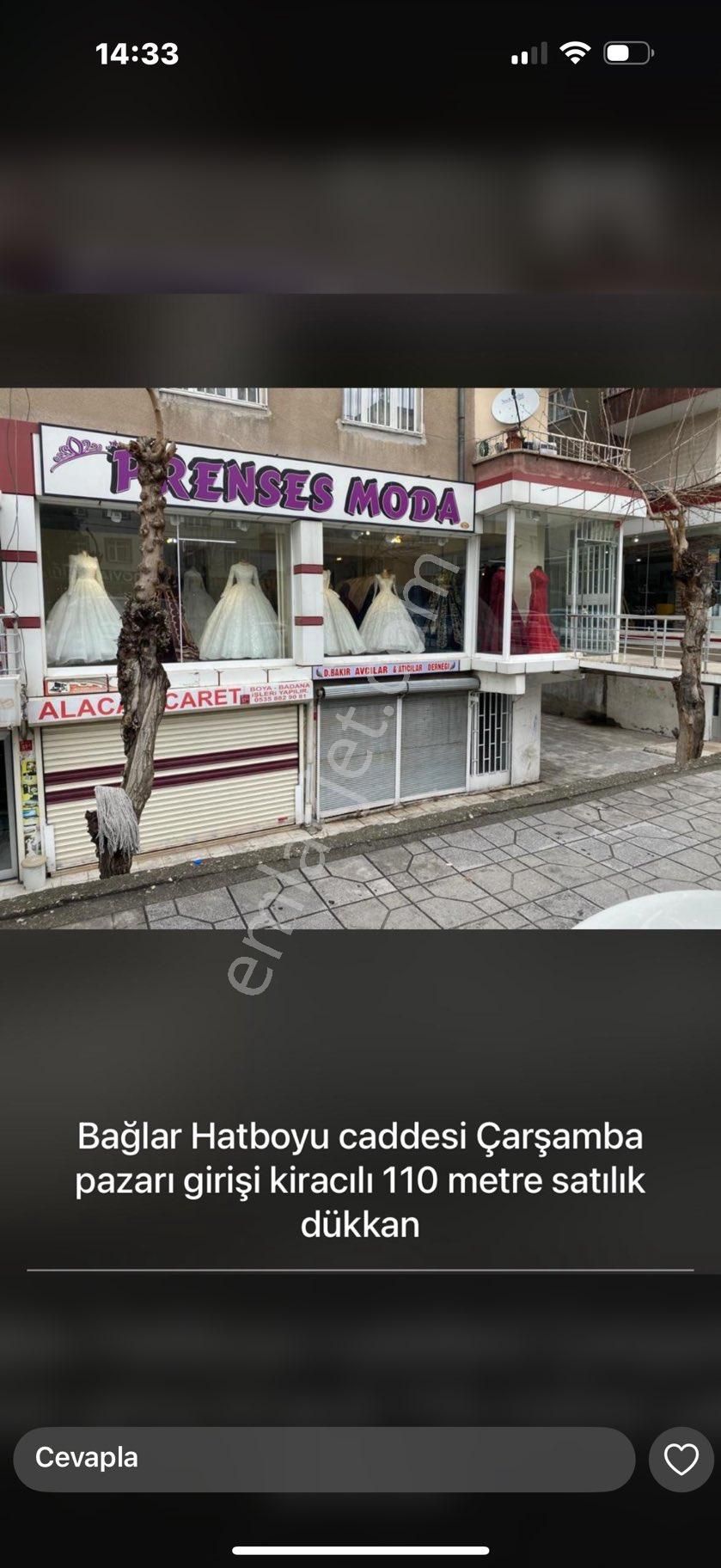 Bağlar Mevlana Halit Satılık Dükkan & Mağaza Satılık Kiracılı Dükkan