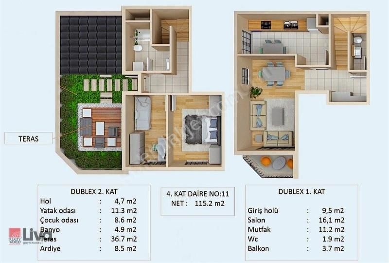 Karesi Kayabey Satılık Daire Liva'dan Kayabey Tac Mahal'de 2+1 Akıllı Konsept Lüks Daireler