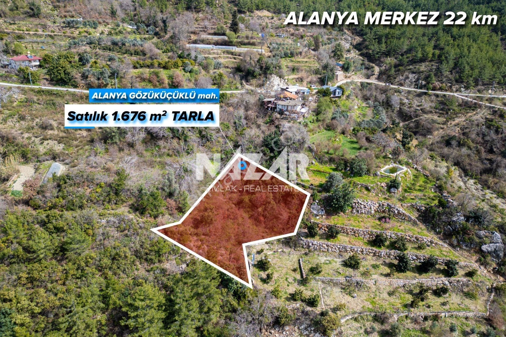 Alanya Gözüküçüklü’de 1.676 M² Deniz Manzaralı Satılık Tarla