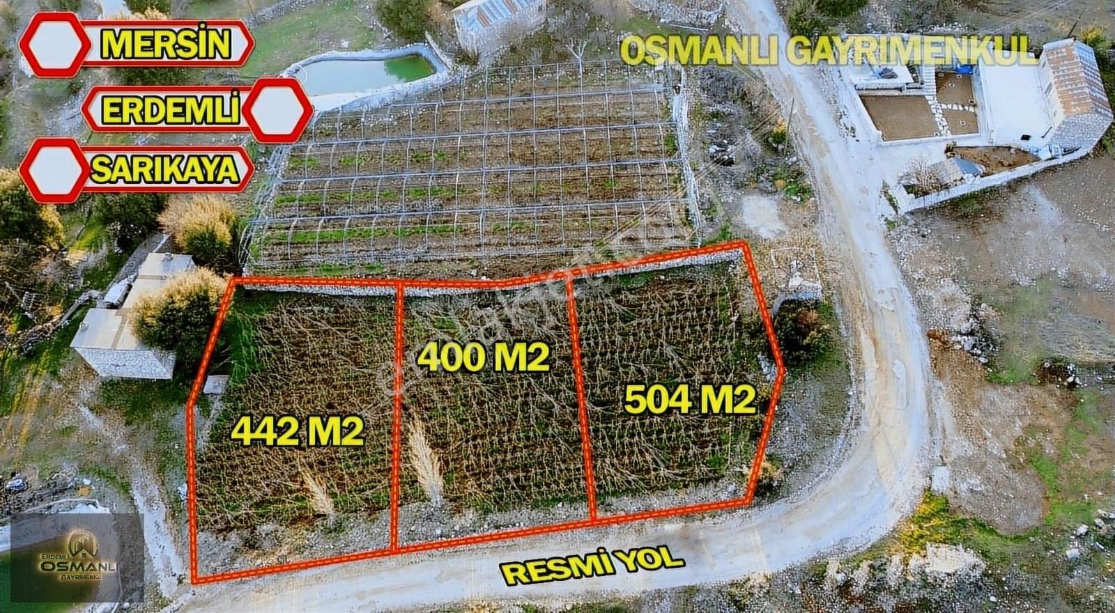 Erdemli Sarıkaya Satılık Konut İmarlı Erdemli Sarıkaya Da Satılık 400/442/504 M2 Arsalar