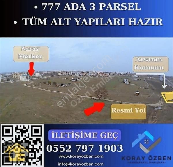 Saray Kemalpaşa Satılık Konut İmarlı Saray Merkezde 500 M2 Konut İmarlı Arsa