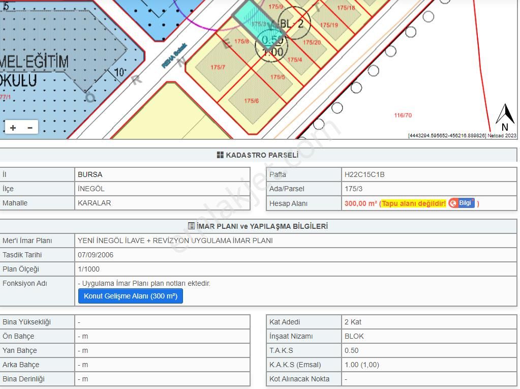 Aydınlık Emlaktan Bursa İnegöl Akhisarda Satılık 303 Metre Kare Arsa - Görsel 8