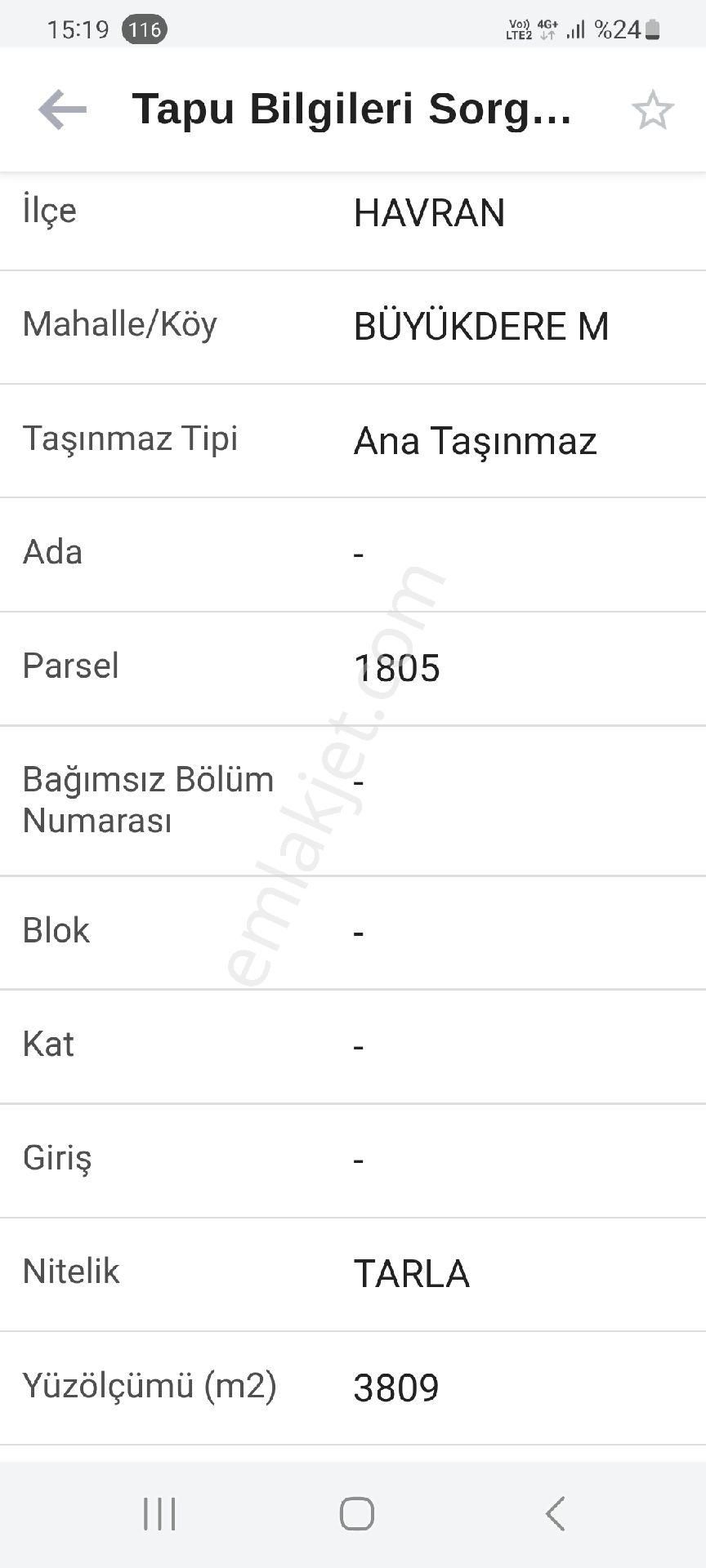 Havran Büyükdere Satılık Tarla Havran Böyükdere