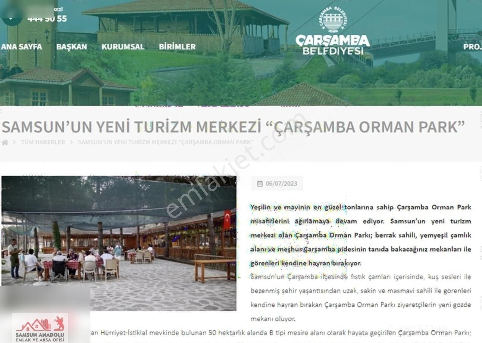 Çarşamba Hürriyet Satılık Tarla Samsun Çarşamba'da Yatırımlık Sahile Yakın Satılık Tarla