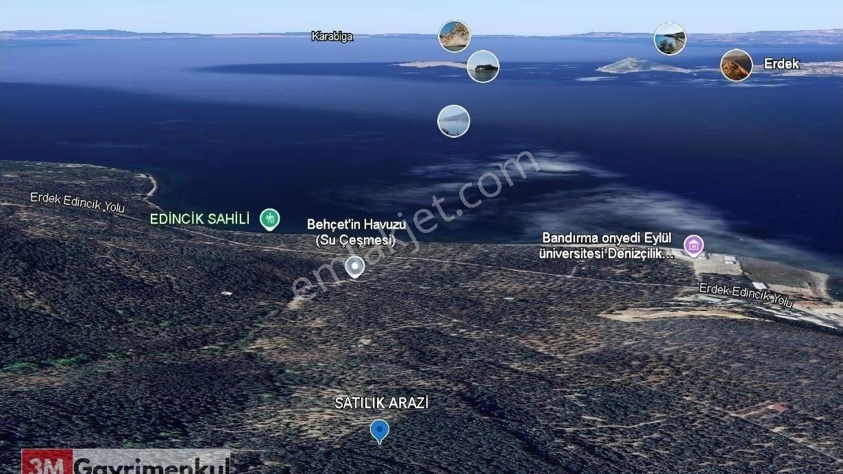 Balıkesir Bandırma Edincik Mahallesinde Satılık Deniz Manzaralı Arazi - Görsel 6
