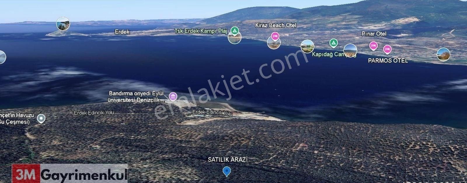 Balıkesir Bandırma Edincik Mahallesinde Satılık Deniz Manzaralı Arazi - Görsel 3